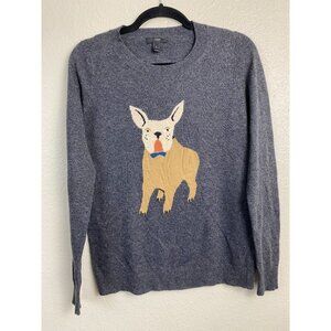 J. Crew cashmere Wool rabbit Hair gray Sweater Gray Women sz Gray French Bulldog